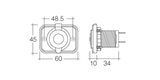 NARVA Flush Mount Socket 81026BL Caravan Car Camper Boat
