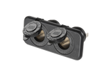 NARVA Dual Flush Mount ACC/ACC Socket Black 81027BL
