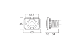 NARVA Flush Mount Engel Socket Black 81132BL