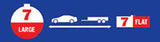 NARVA Trailer Connector -7 Pin Round Socket (Car) to 7 Pin Flat (Trailer)82235BL