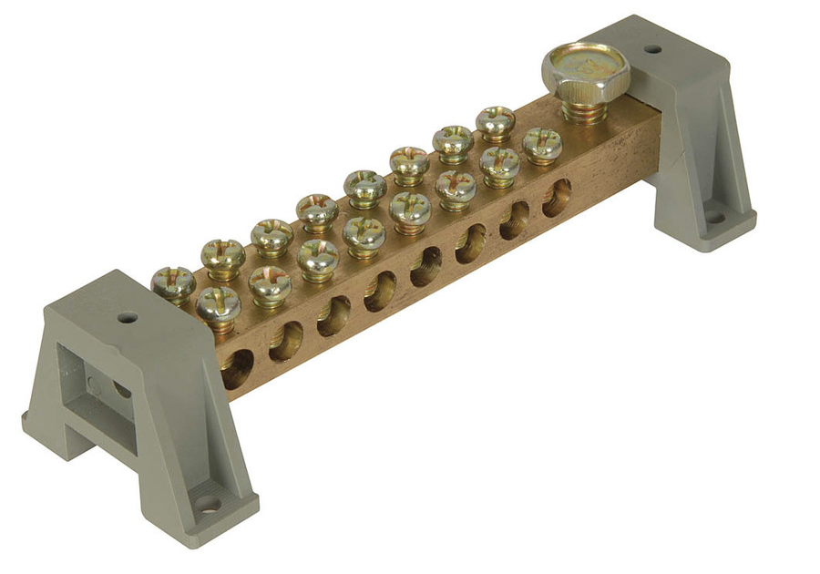16-Way 100A Brass Distribution Bar