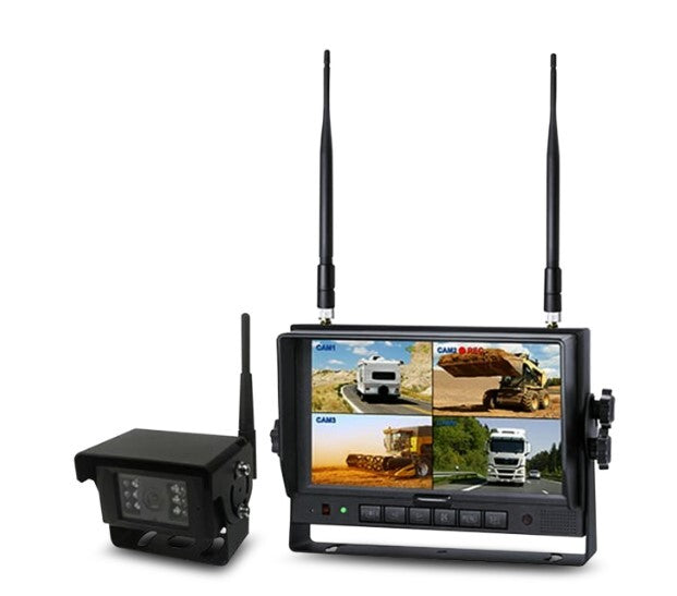 Axis JS007WQK 7" LCD Digital Quad Recording Monitor With Waterproof CCD Camera