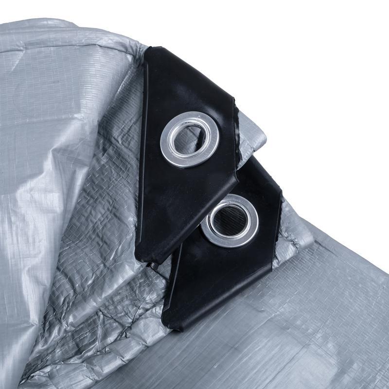 Tarpaulin Heavy Duty Grey 130gsm 180cm x 240cm (6' x 8')