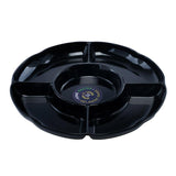 Melamine Platter Tray with 5 Section Divider Round 28cm Dia x 3cm - Black