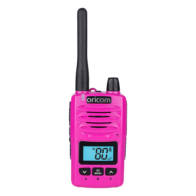 ORICOM Pink 5 Watt IP67 Waterproof Handheld UHF CB Radio Trade Pack (Twin Radios) DTXTP600PNK
