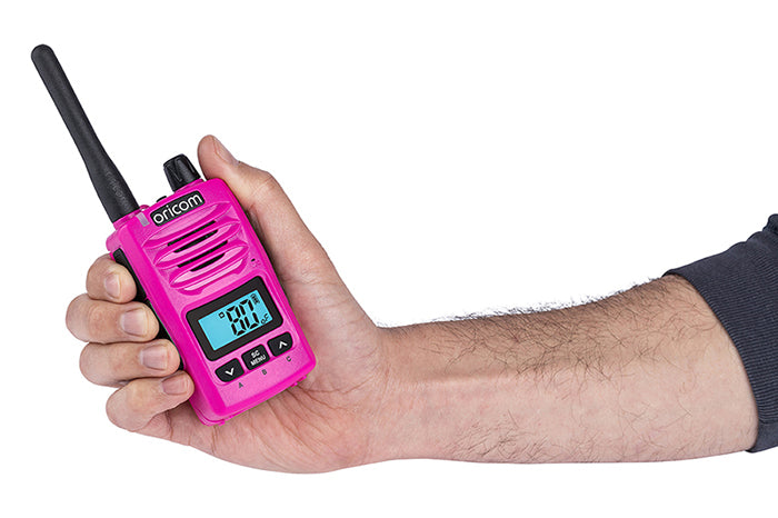 ORICOM Pink 5 Watt IP67 Waterproof Handheld UHF CB Radio Trade Pack (Twin Radios) DTXTP600PNK
