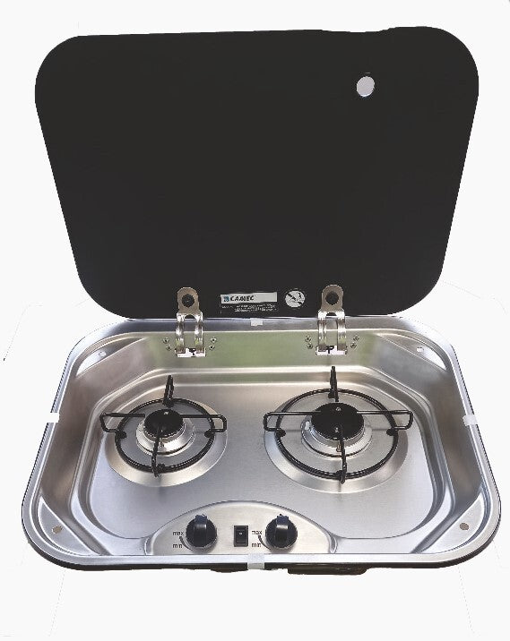 Camec RV Gas Hob - 2 Burner