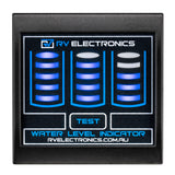Slimline LED triple tank gauge - Black