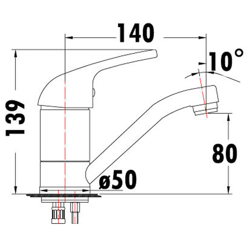 Lunar Basin Mixer Tap 150mm