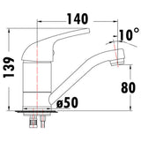 Lunar Basin Mixer Tap 150mm