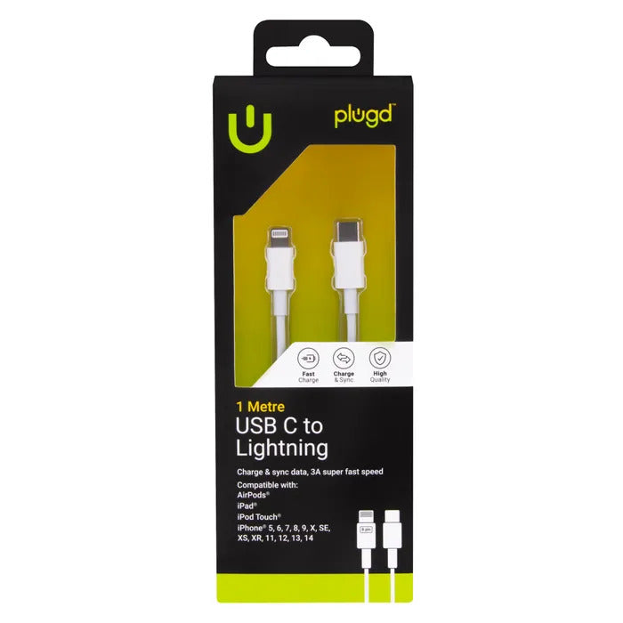 Charge & Sync 1m USB C to Lightning