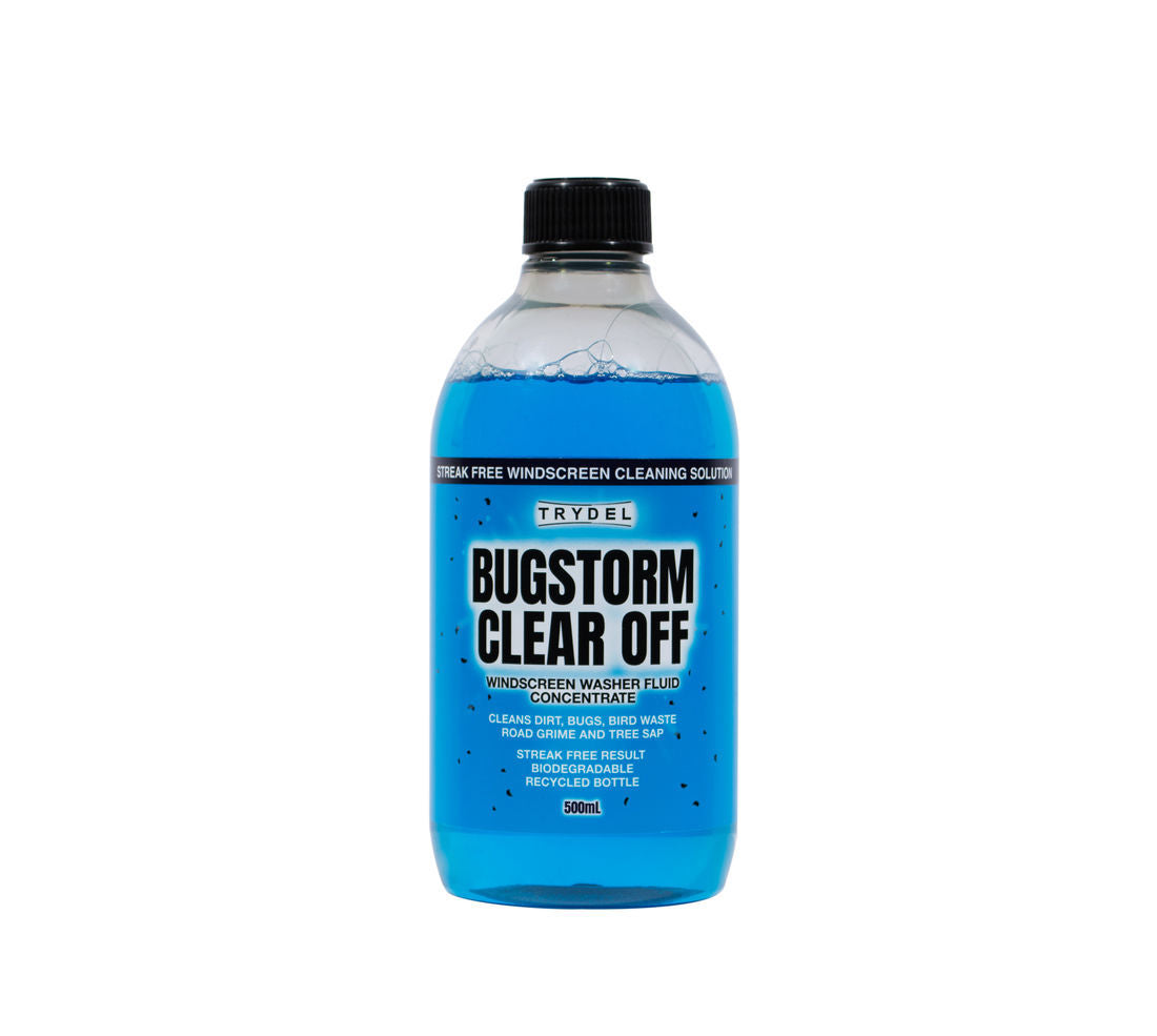 TRYDEL BUGSTORM CLEAR OFF WINDSCREEN WASHER FLUID CONCENTRATE 500ML