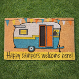 Heavy Duty Caravan Door Mat - Happy Camper