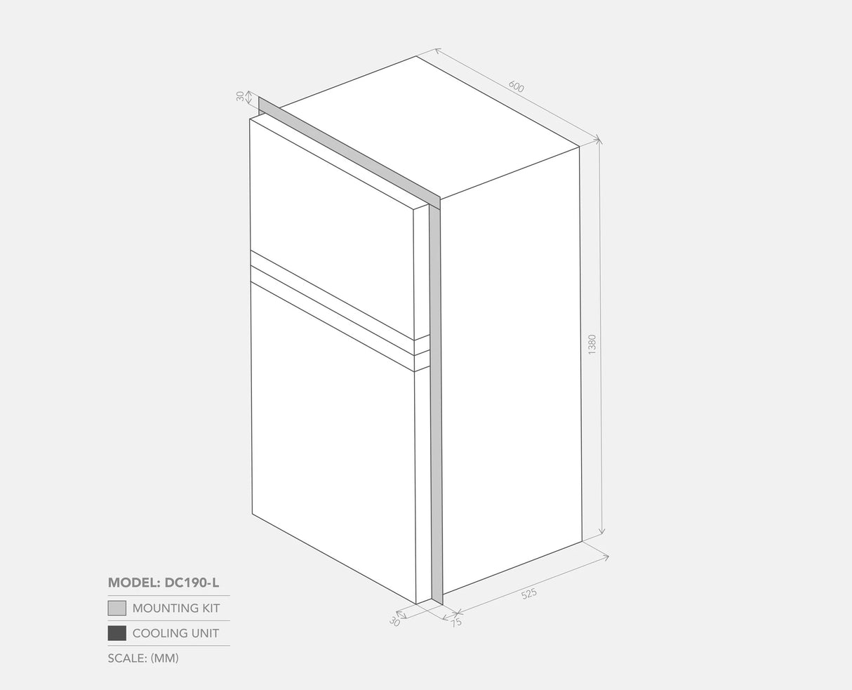 Bushman DC190LB - DC 12V / 24V Black Fridge/Freezer