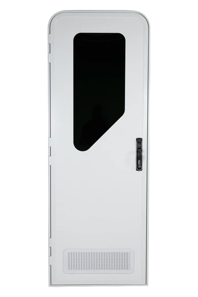 White RV AD Long Glass Door - Left Hand Hinge 1750mm x 622mm