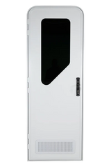 White RV AD Long Glass Door - Left Hand Hinge 1750mm x 622mm