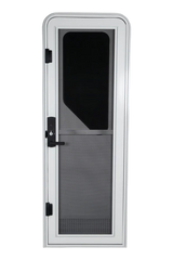 White RV AD Long Glass Door - Left Hand Hinge 1750mm x 622mm