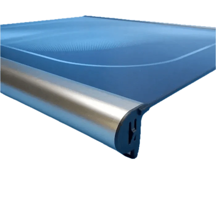 Glass Lid - Suit Smev / Dometic 400 Series Cooker - Black 3D Pattern - Curved Silver Rim