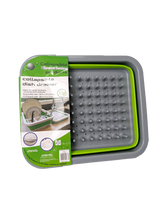 Collapsible Silicone Dish Drainer -  Green