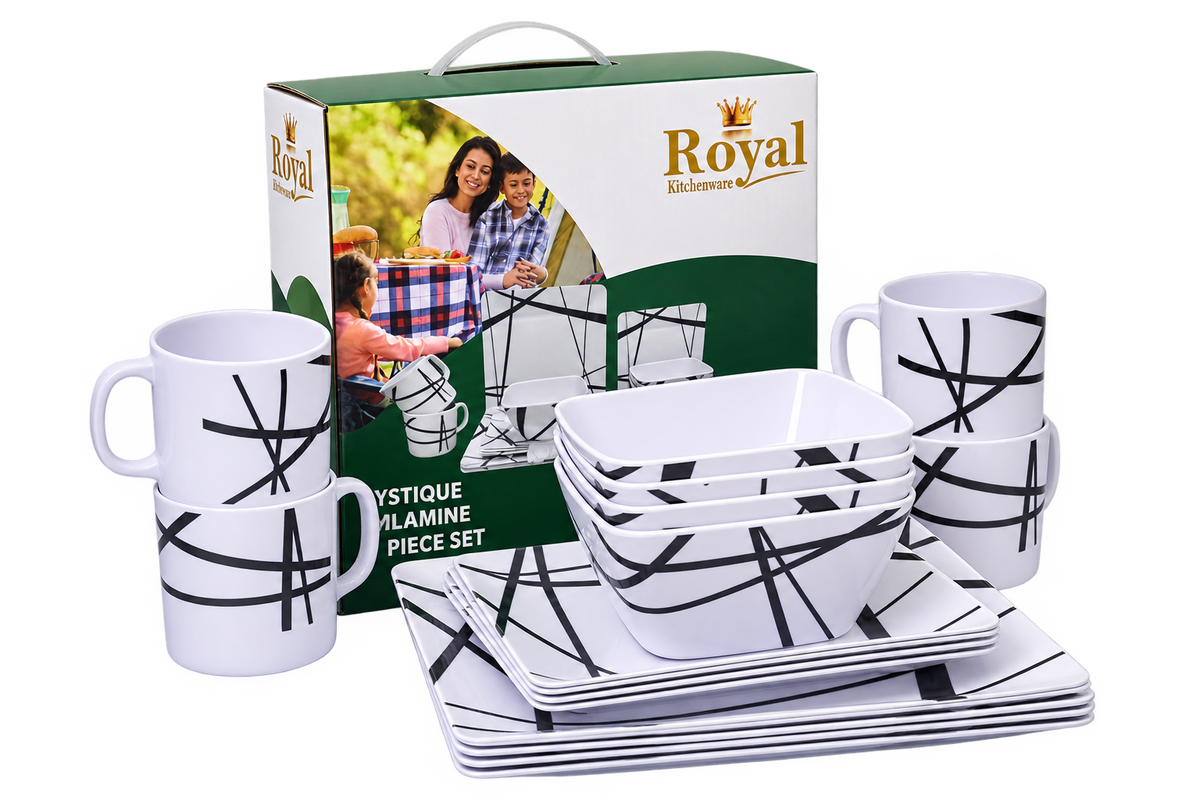 16 Piece Melamine Dinner Set - Mystique