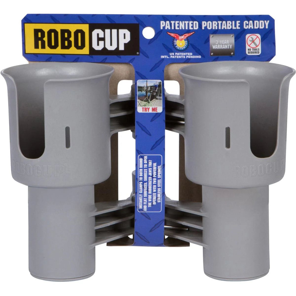 ROBOCUP DRINK FISHING ROD HOLDER - GREY