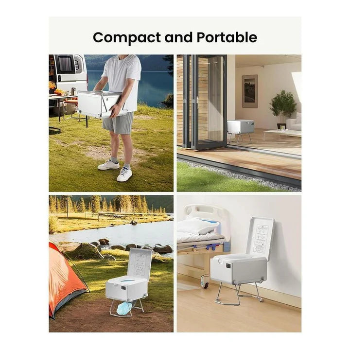LooSeal EVO Auto Sealing Waterless Portable Toilet Silver