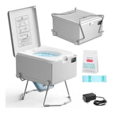 LooSeal EVO Auto Sealing Waterless Portable Toilet Silver