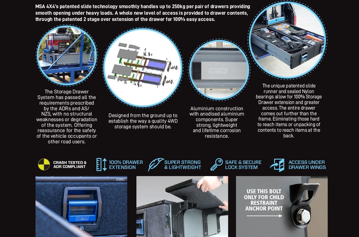 MSA Triton MQ Double Storage Drawer System