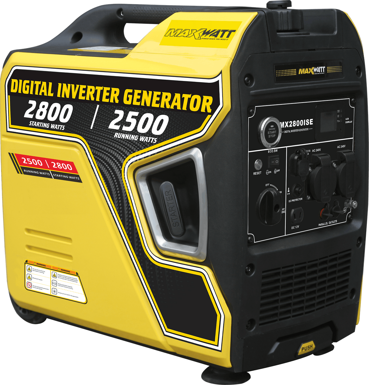 Maxwatt 3800 Watt Inverter Generator electric/Recoil/remote Start