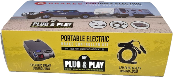 Portable Electric Brake Kit With Large Round Adapter