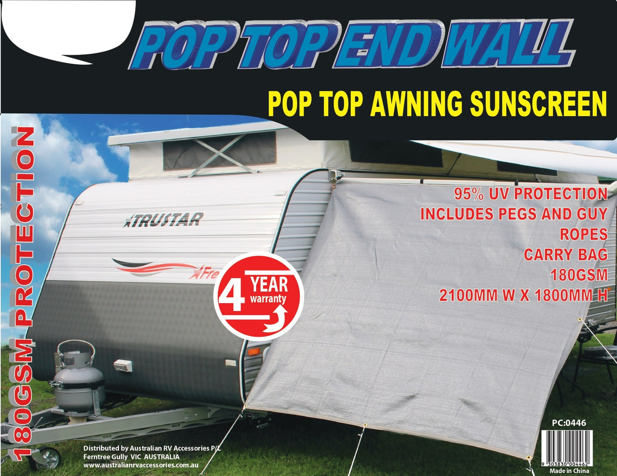 On The Road RV Pop Top Privacy Screen End Wall