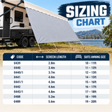 On The Road RV Caravan Awning Privacy Screen 5.2m