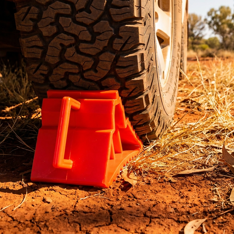 Australian RV Wheel Chock with Handle 0068