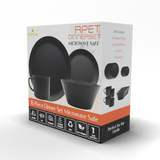 Royal RPET 16 Piece Dinner Set - Charcoal