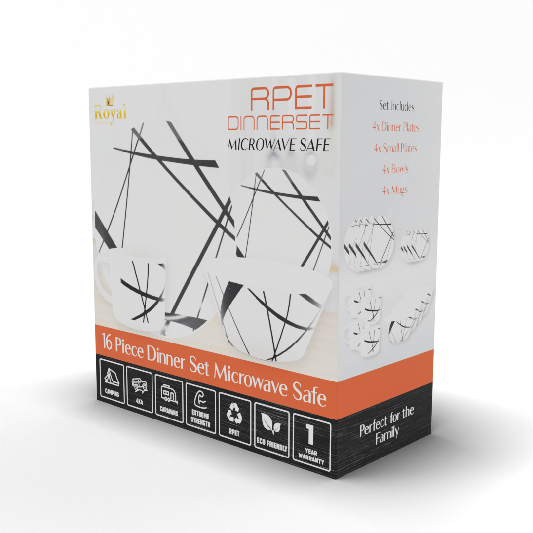 Royal RPET 16 Piece Dinner Set - Mystique