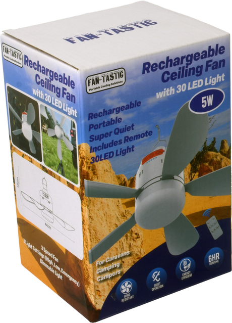 Fantastic 12V Rechargeable LED Ceiling Fan