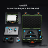 STARBEAM Starlink Mini Hard Protective Travel Case with Storage - Green
