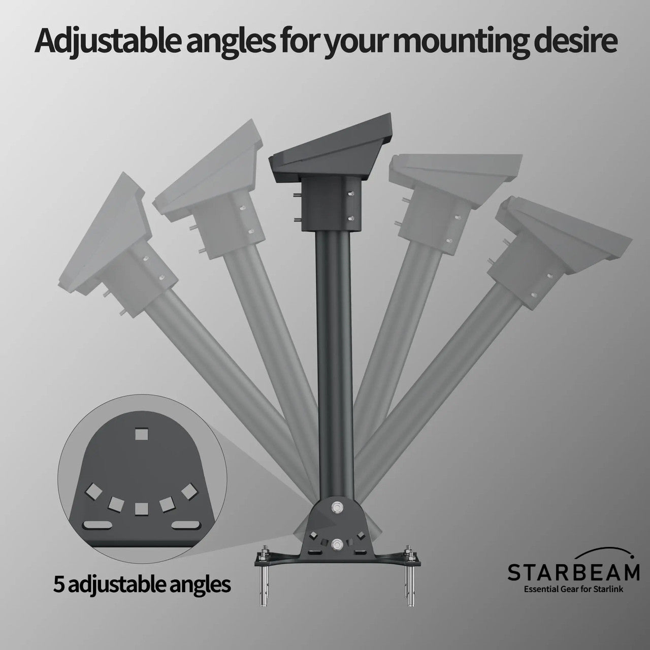 STARBEAM Starlink Gen 3 Standard Adjustable Metal Roof & Wall Mount