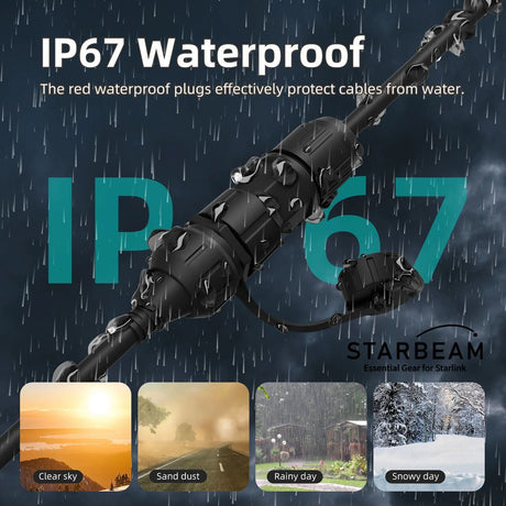 STARBEAM Starlink Gen 3 Standard Waterproof Ethernet Extension Cable, 50cm