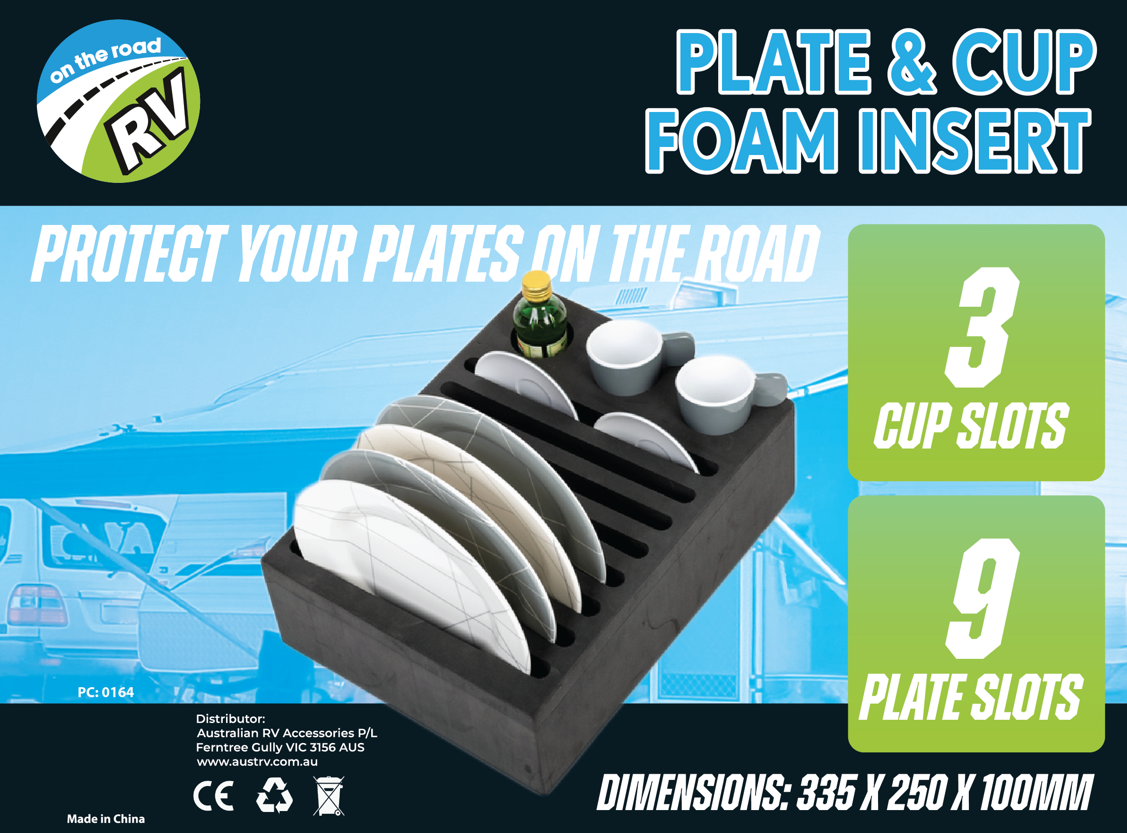 On The Road RV Plate And Cup Holder