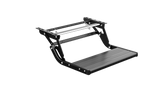 On the road RV 12V Aluminium Single Step with LED Light Black