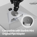 STARBEAM Starlink Mini Clamp Pole Mount – fits Pipe Adapter and Flat Mount (new Mini model)