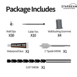 STARBEAM Starlink Dish Cable Routing & Installation Kit