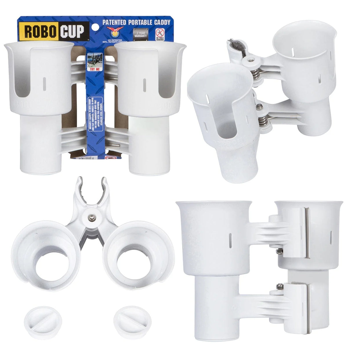 ROBOCUP DRINK FISHING ROD HOLDER - WHITE
