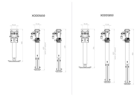ARK XO Corner Steadies 650mm black