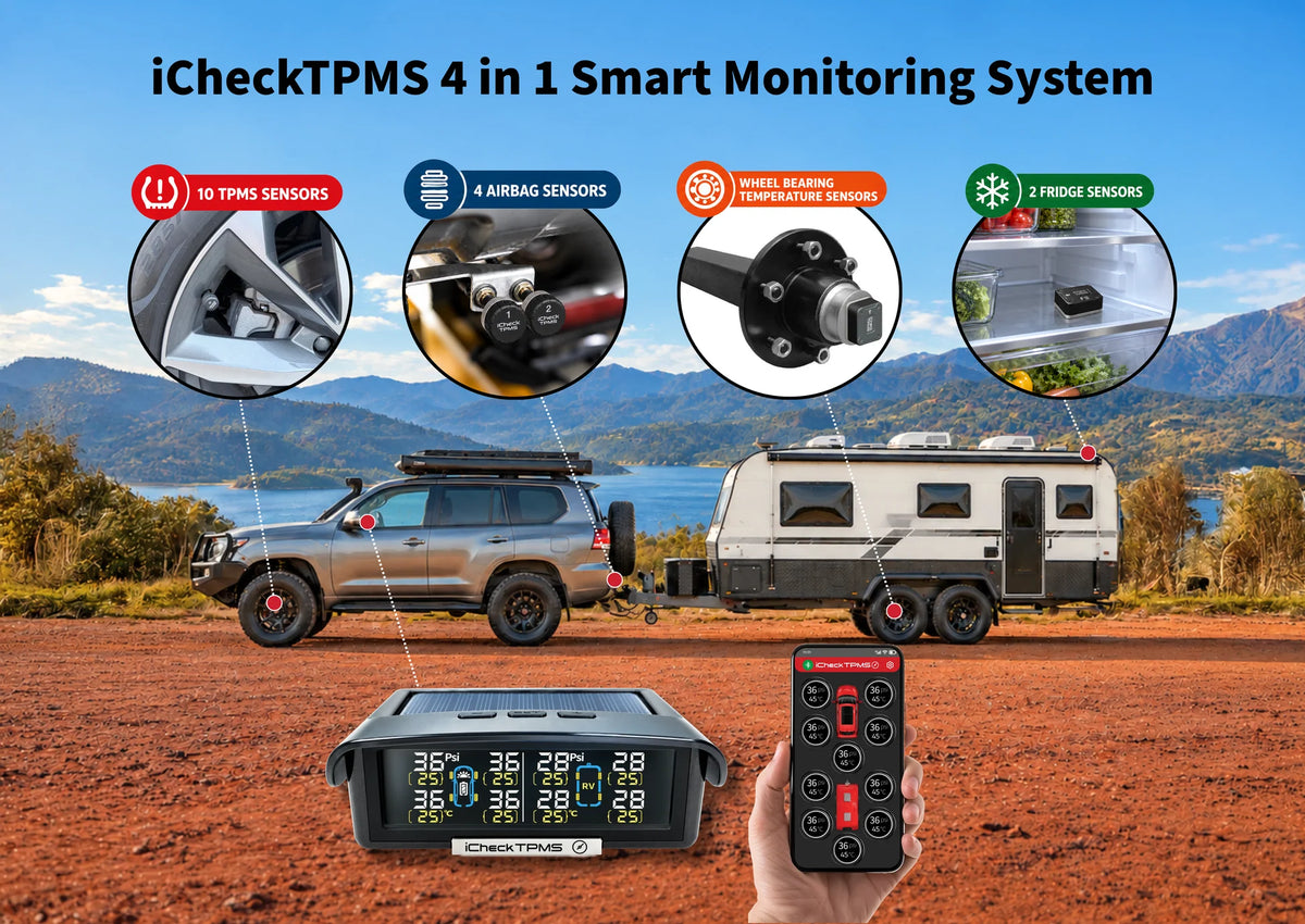 iCheck Tyre Pressure Monitoring System 4 Sensor Kit with App Control IC004A