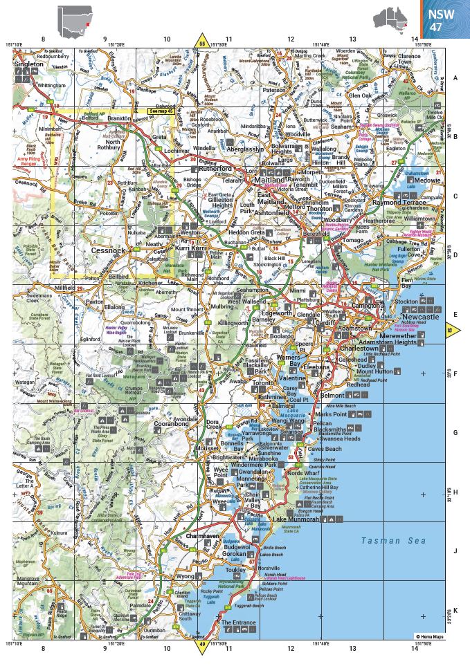 HEMA Australia Road And 4WD Touring Atlas - Spiral 215x297mm