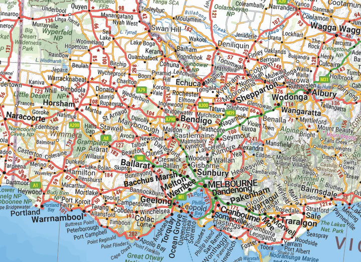 Australia Handy Map - 745x620 - Laminate paper in a tube