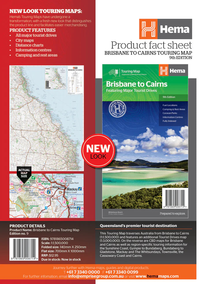 HEMA BRISBANE TO CAIRNS MAP