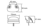 4LED License Plate Lamp 10-30V Blister